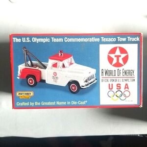 1998 Matchbox U.S Olympic Team Commemorative Texaco 1955 Chevy 3100 Tow Truck